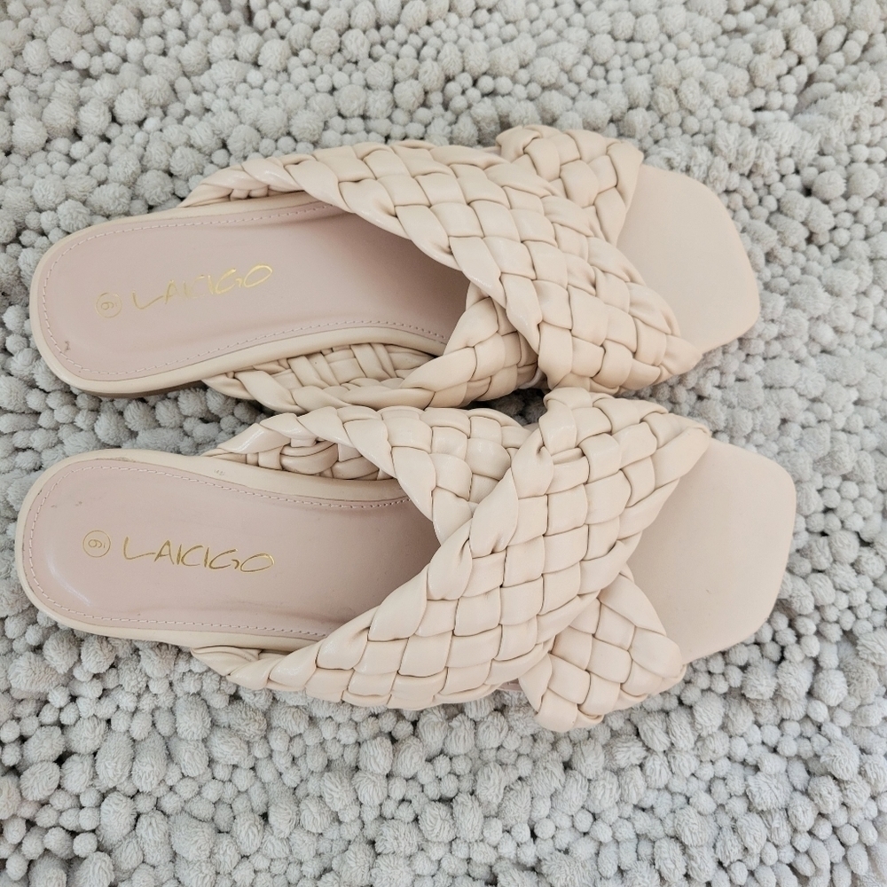 Braided Slip on Slides Sandals 9 NEW - Picture 5 of 6